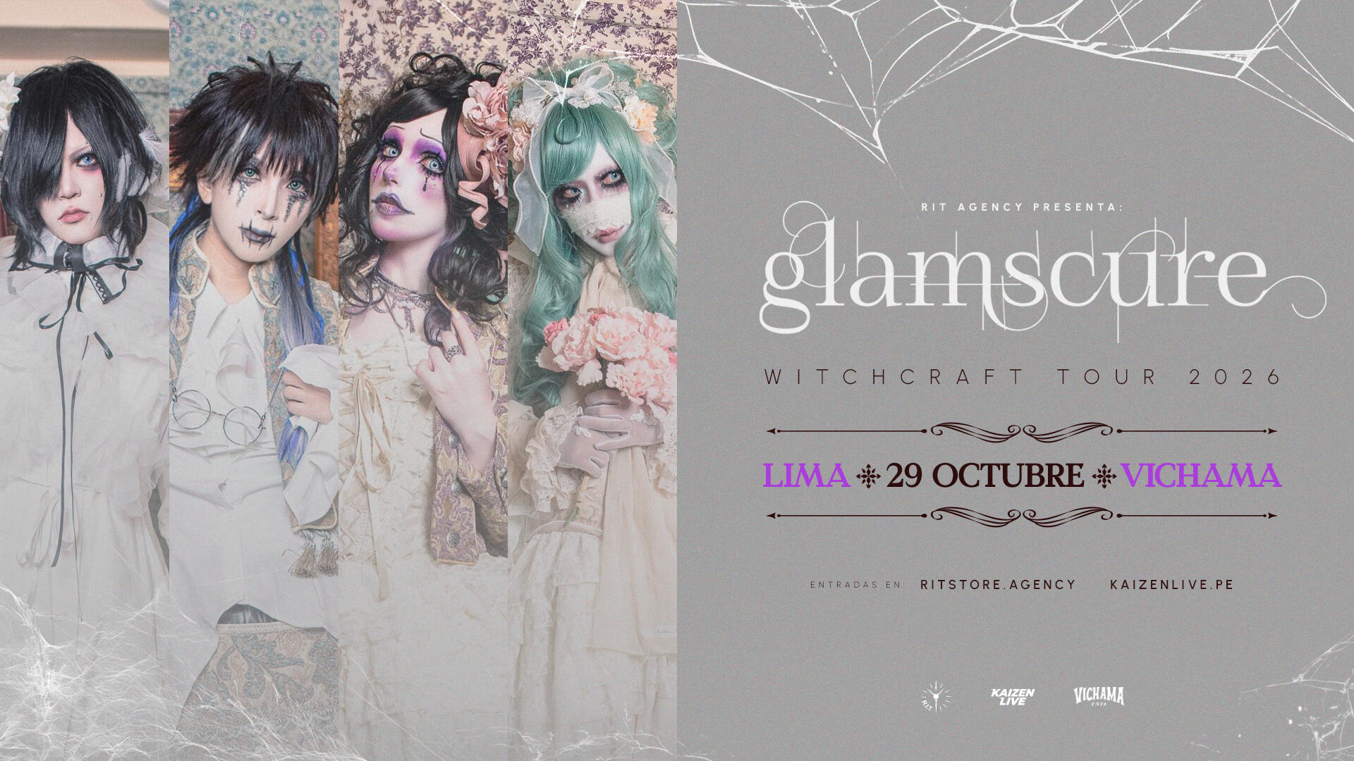 GLAMSCURE — Ancient Runes Tour Lima 2026. Capítulo III: Dramatic Romantic Visual Kei directo desde Tokio a Sudamérica.